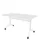 klaptafel,HxBxD 750x1400x700mm,hoekig,T-voet wit,ovale buis,blad wit