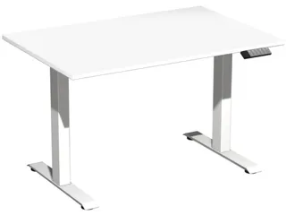 Elektrisch ihv bureau,HxBxD 630-1280x1200x800mm,blad wit,T-voet wit - 1