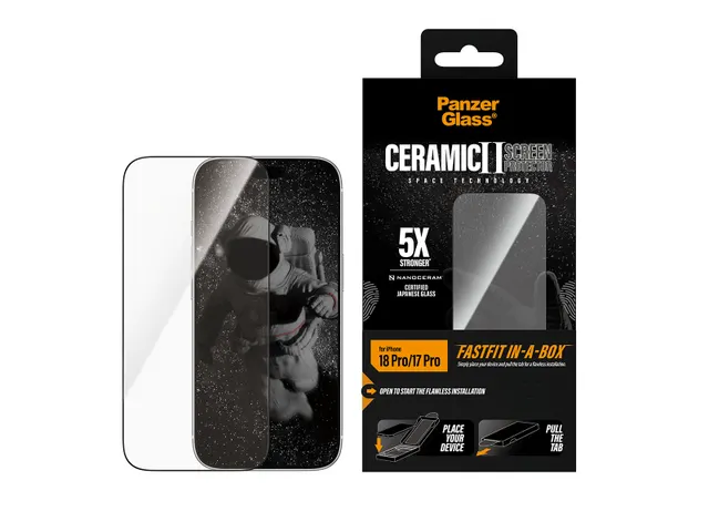 PanzerGlass Ceramic Screen Protector iPhone 18 Pro | 17 Pro | Ultra