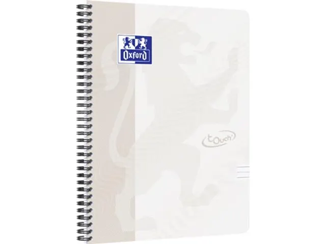 School Touch bloc spirale, ft A4, 140 pages, ligné, gris