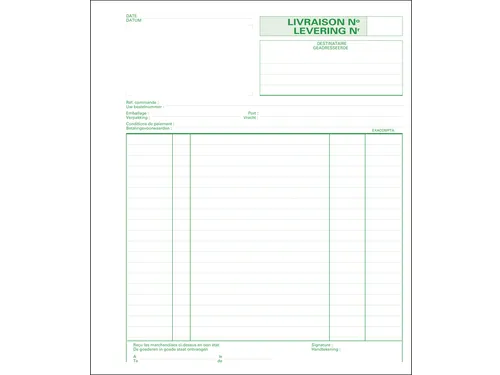 Leveringenboek Exacompta Manifold dupli 50vel Nl Fr