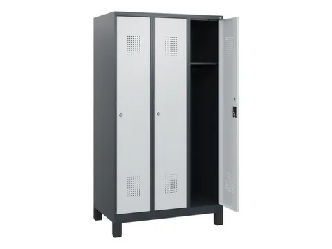 schoollocker,HxBxD 1630x900x500mm,3vak,vak B 300mm,cil.-slot,voeten