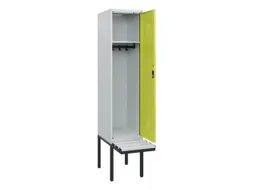 locker met bank,HxBxD 1950x400x815mm,1vak,vak B 400mm,cilinderslot