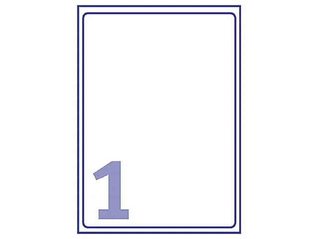 Adresetiket Avery J8567-25 210x297mm A4 Transparant Inkjet 25 stuks