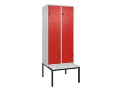 Z-garderobekast,HxBxD 2120x800x815mm,4vak,vak B 400mm,draaigrendel