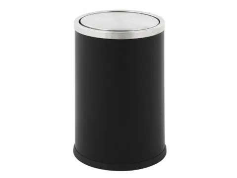 Papierbak Swing 10 Liter Zwart RVS