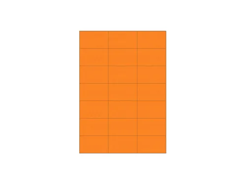 Gekleurde Etiketten 70x37mm Fluor Oranje 42412