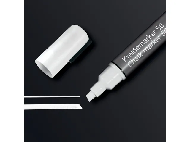 Krijtstift Sigel 1stuk wit wig punt 1-5 mm