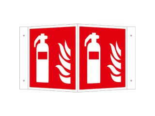 Brandbeveiligingsbord,Brandblusser,Hoekbord,Aluminium,Nalichtend - 1