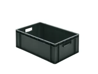 Euronorm-stapelbak 40l 210x600x400mm Wanden/bodem Gesloten Grijs - 1