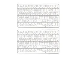 Letter set IEZZY voor letterbord 2x 150 letters en cijfers Wit
