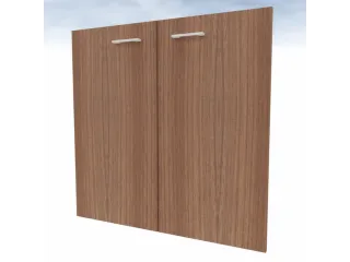 dubbele vleugeldeur,v. scheidingswand,2ordnerhoogte,HxB 860x830mm,hout - 2