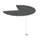 aanbouwtafel,i.h.v.,HxØ 720-840x1000mm,driekwartrond,MS-donkergrijs