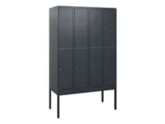 dubbeldekse locker,HxBxD 1950x1200x500mm,4x2vak.,vak B 300mm,cil.-slot