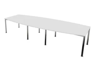 vergadertafel,HxBxD 740x3600x1400mm,vatvormig,Bl-wit - 1