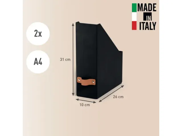Tijdschriftencassette Leitz Puro set van 2 zwart