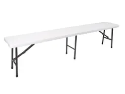 Inklapbare bank weerbestendig 180x25x43cm Wit