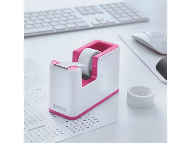 Plakbandhouder Leitz WOW wit/roze