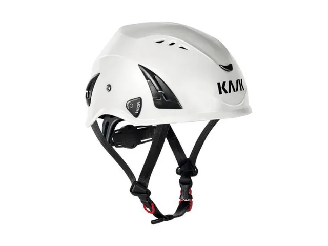 Kask HP veiligheidshelm met kinband, wit, per stuk, geventileerd
