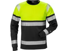 Fristads 7519 T-shirt voor P/COT, fluo geel/zwart, maat M, per stuk