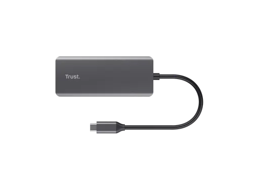 Adapter Trust Dalyx 6-in-1 USB-C multipoort grijs