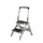 Vouwtrap Aluminium Bordes H 470Mm 2Treden Kunststof Bekleding Beugel