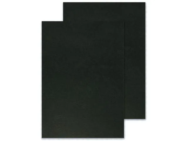 Voorblad A4 Zwart Lederlook 250 Grams Pak 100 Stuks