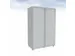 Armoire portes vitrées 1310x860x450mm bois/aluminium