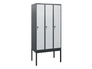 locker,HxBxD 1950x900x500mm,3vak,vak B 300mm,draaigrendel - 1