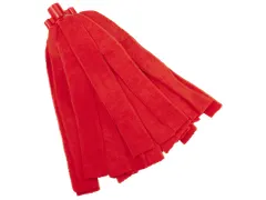 Vikan Microfibre draadmop microvezel stroken schroefdraad Rood