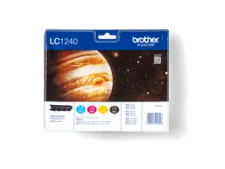 Brother LC-1240 Inktcartridge Zwart + 3 Kleuren Voordeelset