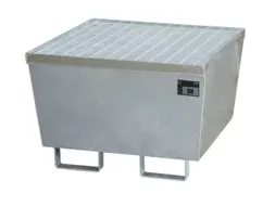 Opvangbak 1x 200l 215l Vuurverzinkt 545x 800x 800mm Rooster