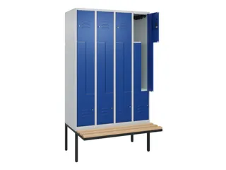 Z-garderobekast,HxBxD 2120x1200x815mm,8vak,vak B 300mm,cil.-slot - 2