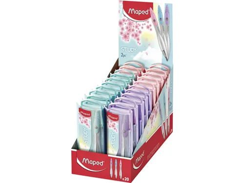 Passer Maped Study 2-delig display à 20 stuks pastel assorti
