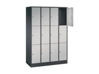 lockerkast,HxBxD 1950x1220x500mm,4x3vakken,cil.-slot,sokkel - 1