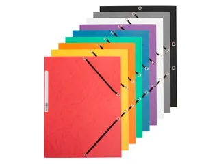 Elastomap A4 Met 3 Kleppen Karton Rood Voor 200 Vel Pak 10 Stuks - 4
