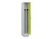 locker voor scheiding van kleding,HxBxD 1950x300x500mm,1vak