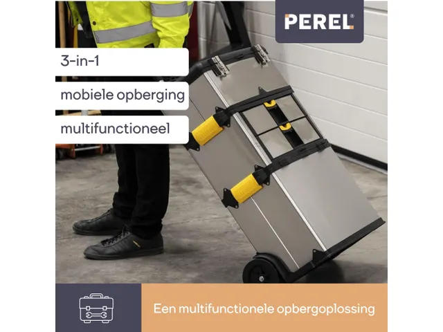 Gereedschapswagen 3-in-1 Trolley RVS 570x354x830mm 167 Liter