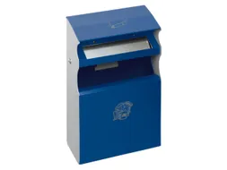 Combi-asbak Blauw 2/5 liter 540x300x140mm Met Overkapping Cilinderslot