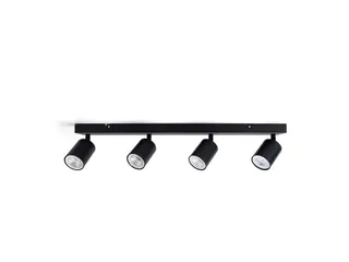 Plafondspot Integral Siena 4 spot IP20 GU10 zwart - 1