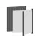 OUTLET balie-set hoekmodule HxBxD 1007x780x636mm front zwart/lichtgrij