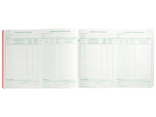 Register Piqure aandeelhouder NV/SA 240x320mm 80vel groen