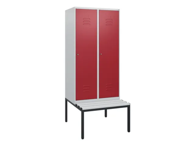 locker met bank,HxBxD 1950x800x815mm,2vak,vak B 400mm,cil.-slot