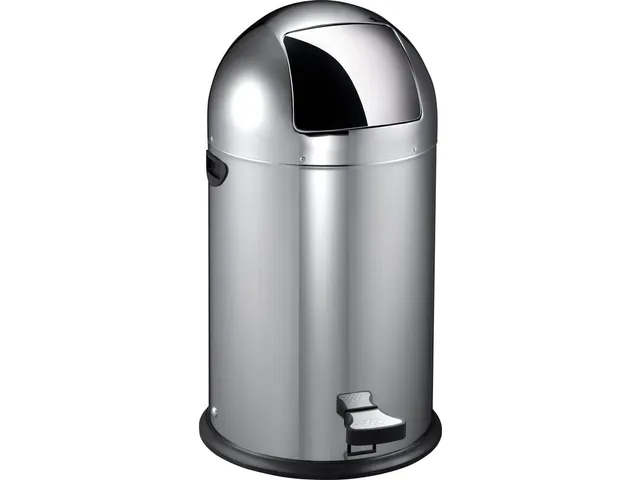 Afvalbak Kickcan metalen binnenbak 33 liter mat RVS