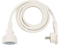 Verlengsnoer Brennenstuhl met platte stekker H05VV-F3G1.5 3 meter wit