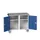 montagetafel 980x1050x600mm linoleumblad 2 kasten front RAL5010