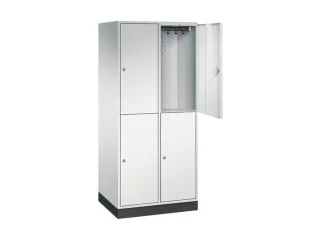 grootvolume garderobekast,RAL 7035,HxBxD 1950x820x600mm,2x2vak. - 1