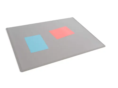 Schrijfonderlegger 650x500 mm met transparante cover PP Grijs