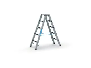veiligheidsladder,beide zijden,2x5treden m. R13-laag,balk L 1,42m - 3