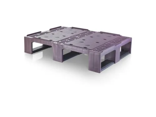 Halve Pallet Hdpe 160x800 600mm Draagverm. 2000kg Rood/Zwart